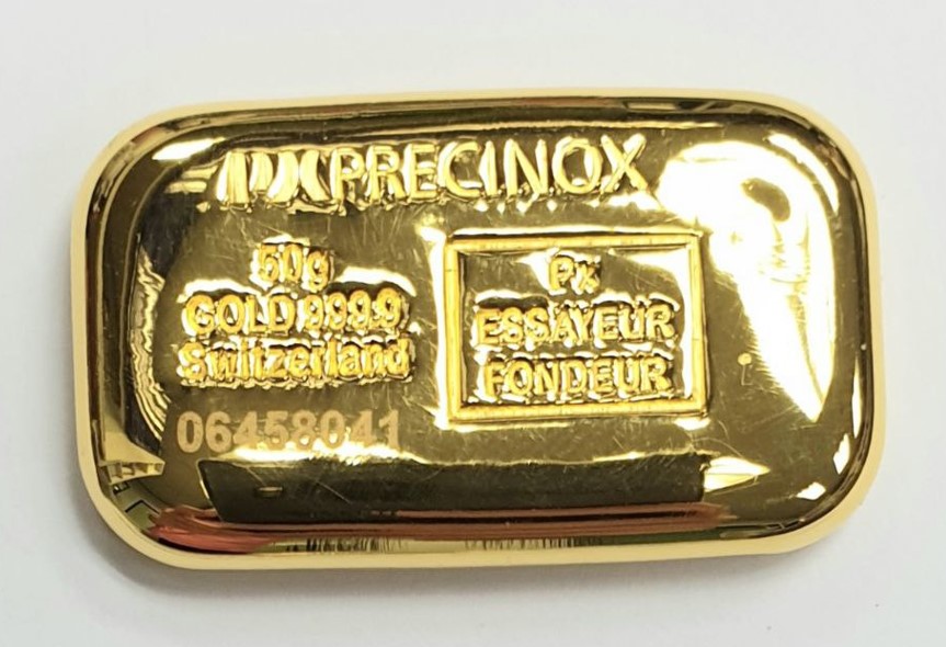 Gold Px Precinox Cast Bar - 50 Gram